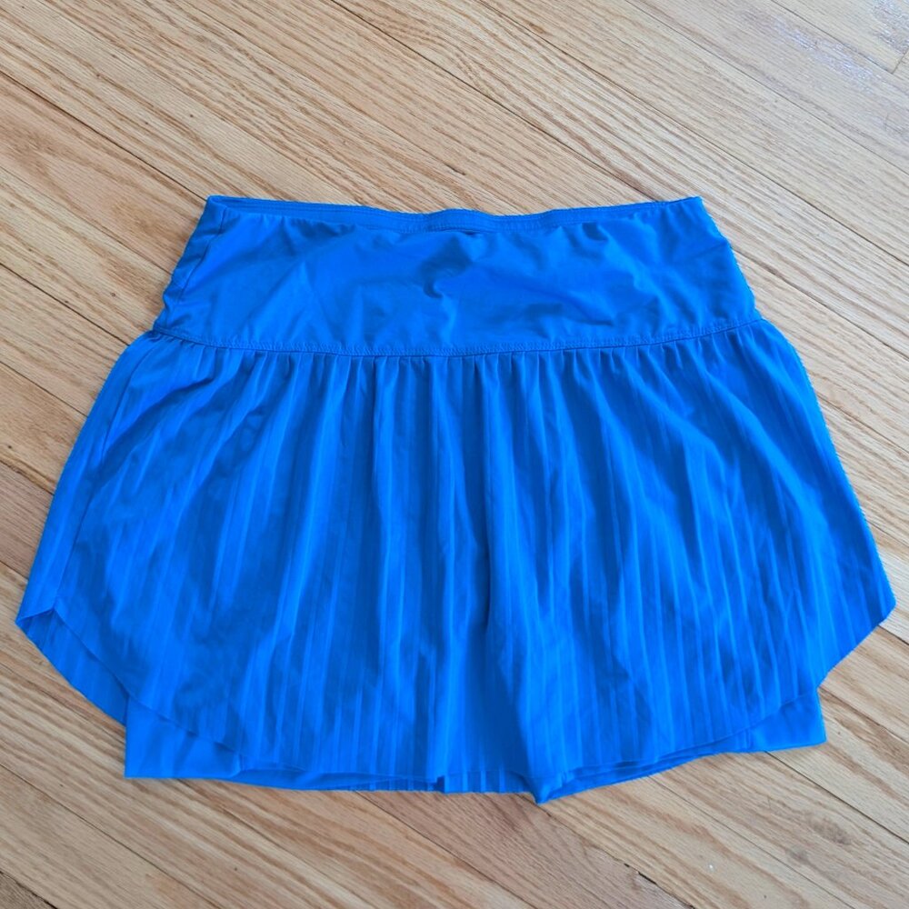 EUC Lucky in Love Hi-Brid Pleated Skort short Turquoise Women's Medium skirt M 8